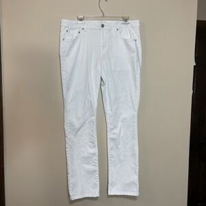 US Polo Assn Signature Straight‎ White Jeans Womens 16 Stretch Denim 276389U9